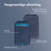 Accezz Magnetische Leren Wallet met standaard - Geschikt voor Apple Find My - Nightfall Blue