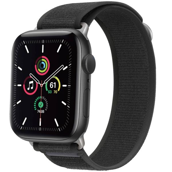 imoshion Nylon Trail bandje Apple Watch Series 1 t/m 9 / SE (38/40/41 mm) | Series 10 / 11 (42 mm) - Pure Black