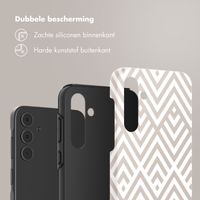 Selencia Vivid Tough Backcover Samsung Galaxy A55 - Beige Zigzag