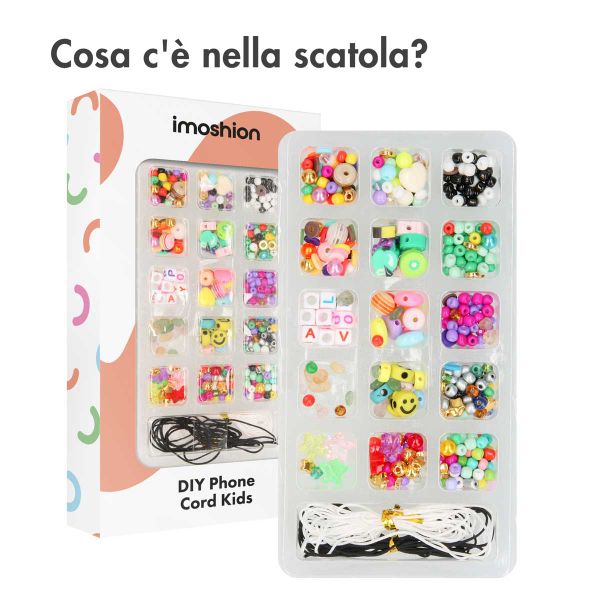 imoshion DIY telefoonkoord - Universeel - Happy / Love - Meerkleurig