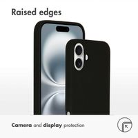 Accezz Liquid Silicone Back Cover with MagSafe Apple iPhone 16 Plus - Black
