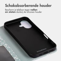 imoshion Design Bookcase Apple iPhone 16 - Smoke Green Flowers