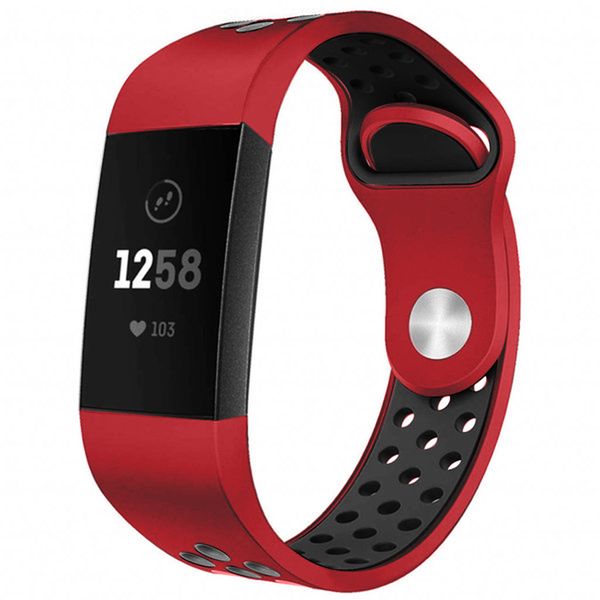 imoshion Siliconen sport bandje Fitbit Charge 3 / 4 - Rood