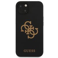 Guess 4G Logo Silicone Backcover iPhone 13 Mini - Zwart