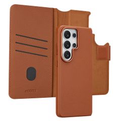 Accezz 2-in-1 Leather Bookcase with MagSafe Samsung Galaxy S26 Ultra - Sienna Brown