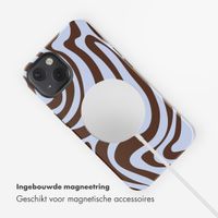 Selencia Vivid Backcover met MagSafe Apple iPhone 13 - Dream Swirl Chocolate
