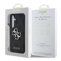 Guess 4G Metal Logo Backcover Samsung Galaxy S25 Plus - Zwart