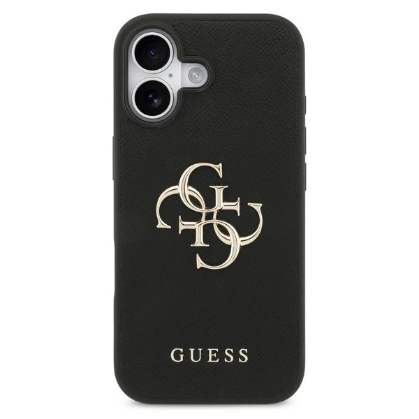 Guess Big 4G Logo Backcover Grained Apple iPhone 17 - Zwart