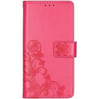 Klavertje Bloemen Bookcase Alcatel 1S (2019) - Fuchsia