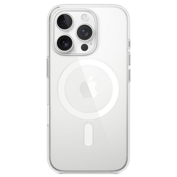 Apple Clearcase voor de Apple iPhone 16 Pro + Apple MagSafe Draadloze Oplader 25W - 1 meter