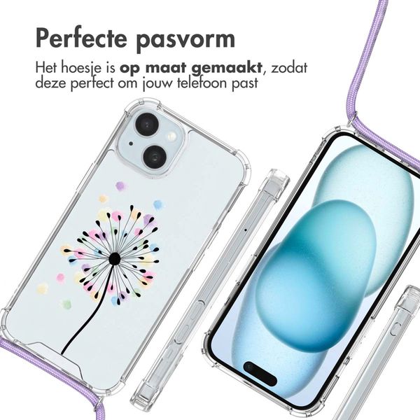 imoshion Design hoesje met koord Apple iPhone 15 - Sandstone Dandelion