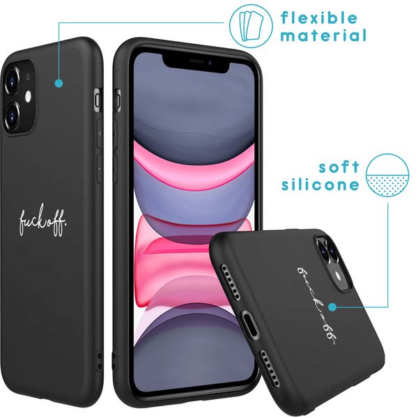 imoshion Design hoesje iPhone 11 - Fuck Off - Zwart