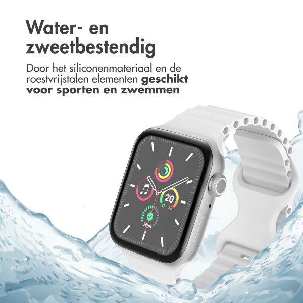 imoshion Athletic siliconenbandje Apple Watch Series 1 t/m 9 / SE (38/40/41 mm) | Series 10 (42 mm) - Wit