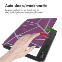 imoshion Design Slim Hard Case Sleepcover met stand Tolino Vision 5 - Bordeaux Graphic