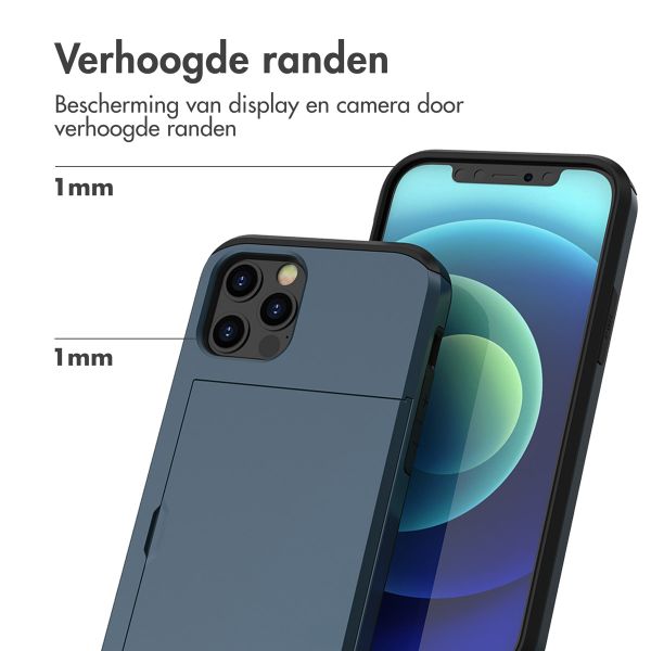 imoshion Backcover met pasjeshouder iPhone 12 (Pro) - Donkerblauw