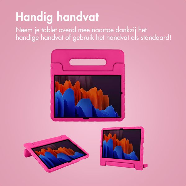 imoshion Kidsproof Backcover met handvat Samsung Galaxy Tab S8 Plus / S7 Plus / S7 FE 5G - Roze
