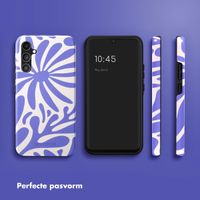 Selencia Vivid Tough Backcover Samsung Galaxy A34 (5G) - Modern Bloom Sapphire Blue