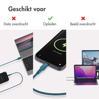 imoshion Lightning naar USB kabel - Non-MFi - Gevlochten textiel - 2 meter - Donkerblauw