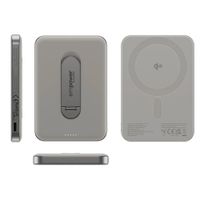 Empower by PanzerGlass Empower Bank Powerbank met Standaard 5.000 mAh - MagSafe en Qi2 - Wit