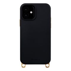 Selencia Rivièra MagSafe Backcover met afneembare haakjes iPhone 12 / 12 Pro - Velvet Black