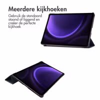 imoshion Trifold Bookcase Samsung Galaxy Tab S10 Lite / S9 11.0 inch / Tab S10 FE / S9 FE 10.9 inch - Donkerblauw
