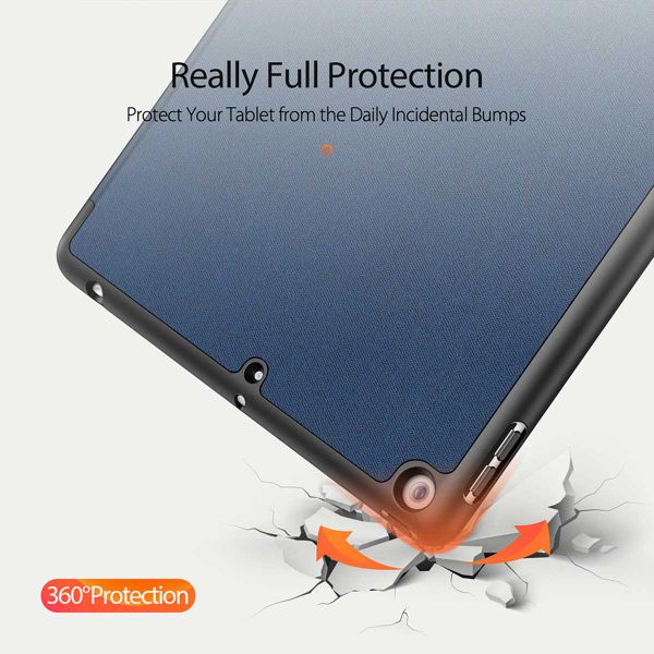 Dux Ducis Domo Bookcase Apple iPad 9 (2021) 10.2 inch / iPad 8 (2020) 10.2 inch / iPad 7 (2019) 10.2 inch - Donkerblauw