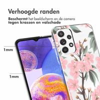 imoshion Design hoesje Samsung Galaxy A23 (5G) - Bloem - Roze / Groen