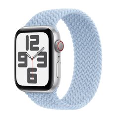 Apple Gevlochten solobandje Apple Watch Series 1 - 11 / SE / Ultra (44/45/46/49 mm) - Maat 2 - Light Blue