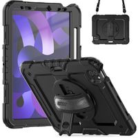 Accezz Rugged Back Cover with shoulder strap Apple iPad Air 5 (2022) / Air 4 (2020) - Black