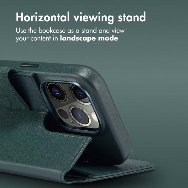 Accezz 2-in-1 Leather Bookcase with MagSafe Apple iPhone 14 Pro - Cedar Green