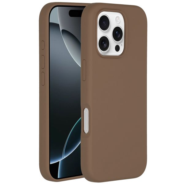 Accezz Liquid Silicone Backcover met MagSafe iPhone 16 Pro Max - Light Brown