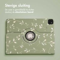 imoshion 360° Draaibare Design Bookcase Apple iPad Pro 12.9 (2018/2020/2021/2022) - Green Flowers