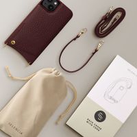 Selencia Nova Telefoonhoes met Koord en Pashouder Apple iPhone 14 / 13 - Bold Burgundy