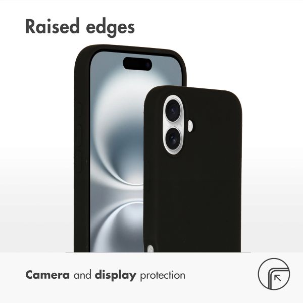 Accezz Liquid Silicone Back Cover with MagSafe Apple iPhone 16 Plus - Black