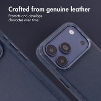 Accezz Leather Case with MagSafe Apple iPhone 18 Pro / 17 Pro - Nightfall Blue
