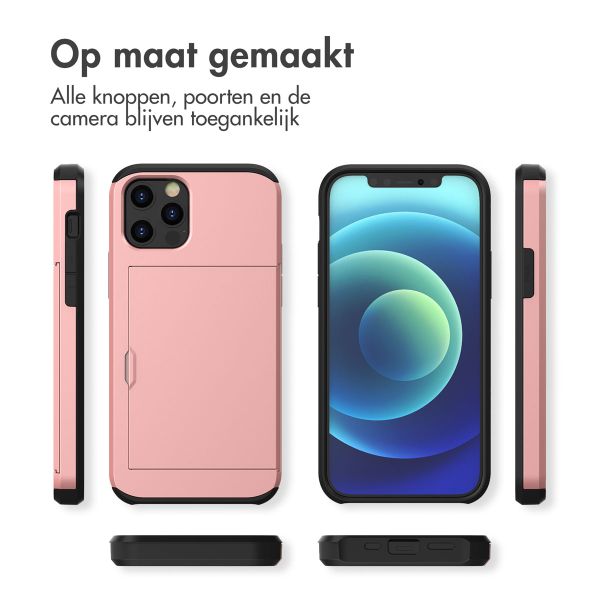 imoshion Backcover met pasjeshouder iPhone 12 (Pro) - Rosé Goud