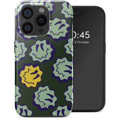 Selencia Vivid Backcover met MagSafe Apple iPhone 15 Pro - Wavy Smiley Green