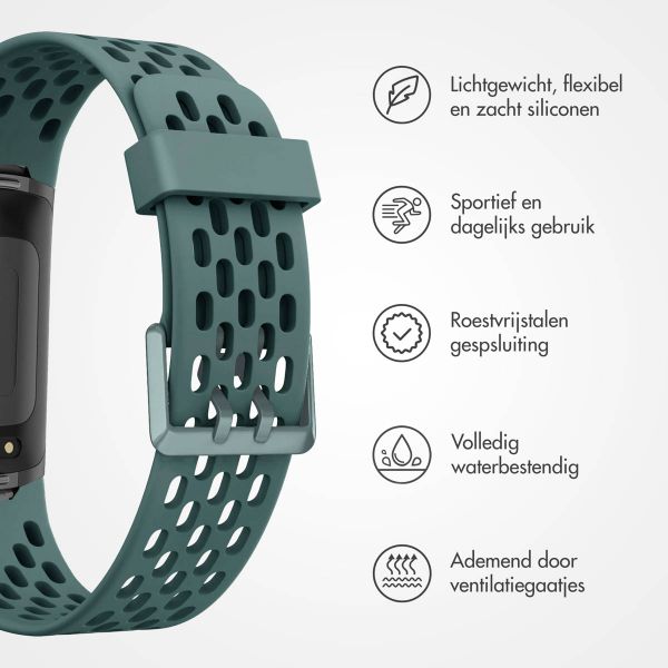 imoshion Siliconen sport bandje met gaatjes Fitbit Charge 5 / Charge 6 - Groen