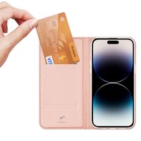 Dux Ducis Slim Softcase Bookcase iPhone 15 Pro - Rosé Goud