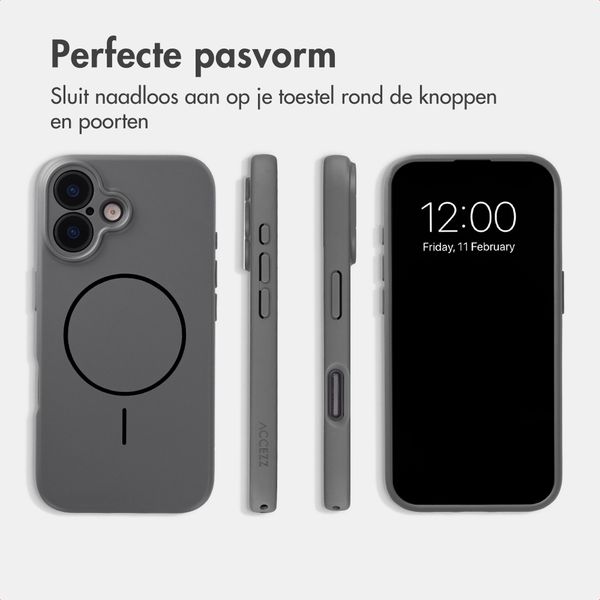 Accezz Grip Backcover met MagSafe Apple iPhone 16 - Grijs