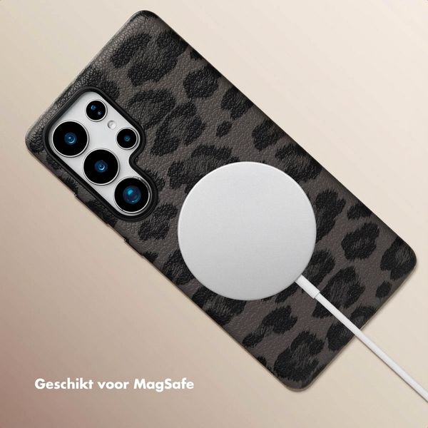 Selencia Sabi Backcover Panterprint met MagSafe Samsung Galaxy S25 Ultra - Midnight Black