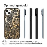 imoshion Design hoesje iPhone 14 Plus - Bladeren / Zwart