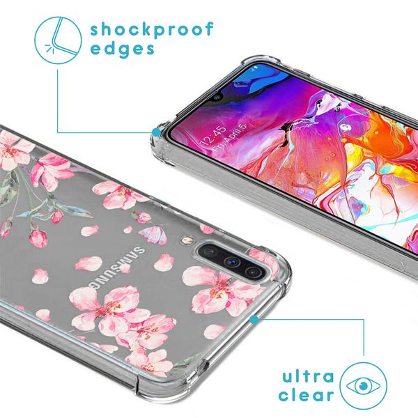imoshion Design hoesje met koord Samsung Galaxy A70 - Blossom Watercolor