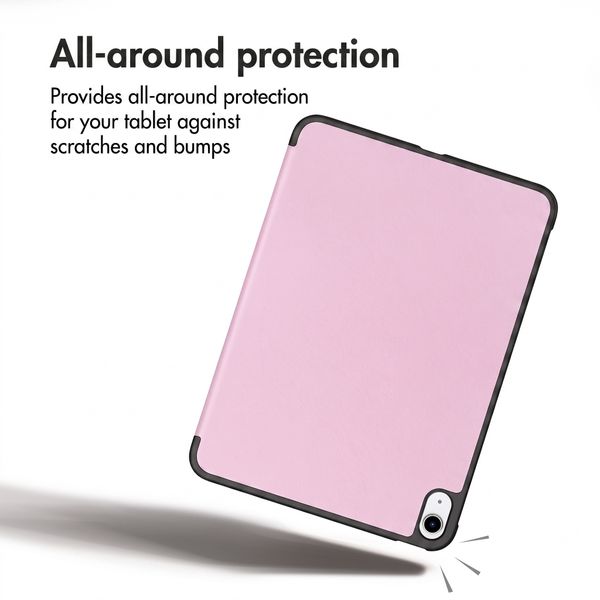 imoshion Trifold Book Case Apple iPad 11 (2025) 11 inch A16 / iPad 10 (2022) 10.9 inch - Pink