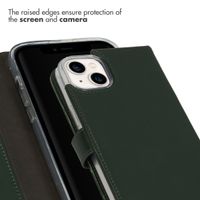 Selencia Genuine Leather Book Case Apple iPhone 14 Plus - Green