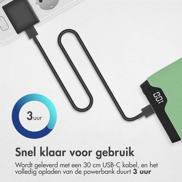 imoshion Powerbank - 10.000 mAh - Quick Charge en Power Delivery - Groen