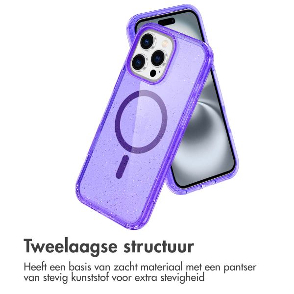 imoshion Sparkle Backcover met MagSafe Apple iPhone 16 Pro Max - Glitter Paars