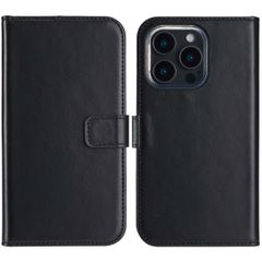 Selencia Genuine Leather Book Case Apple iPhone 16 Pro - Black