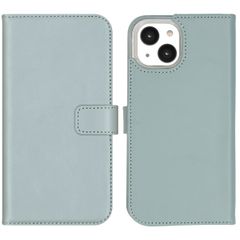 Selencia Echt Leren Bookcase Apple iPhone 14 - Air Blue