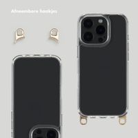 Selencia Transparent Case with Hooks + Lova Wrist Strap Apple iPhone 16 Pro - Cotton Candy
